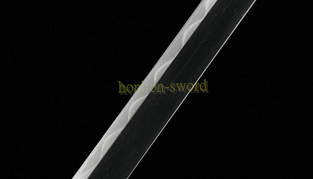 Katana à lame bleue en acier à haute teneur en carbone 1095, épée de samouraï japonais, épée complète noire 