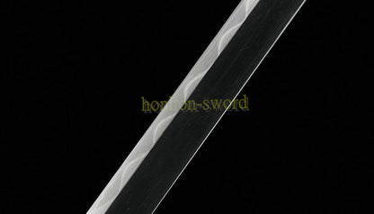 Katana à lame bleue en acier à haute teneur en carbone 1095, épée de samouraï japonais, épée complète noire 