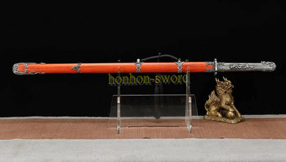 T10 Steel Clay Tempered Tang Dynasty Dao 唐刀 Chinese Dao Sword Rosewood Sheath