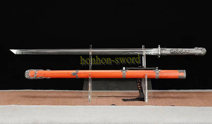 T10 Steel Clay Tempered Tang Dynasty Dao 唐刀 Chinese Dao Sword Rosewood Sheath