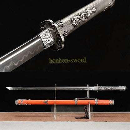 T10 Steel Clay Tempered Tang Dynasty Dao 唐刀 Chinese Dao Sword Rosewood Sheath