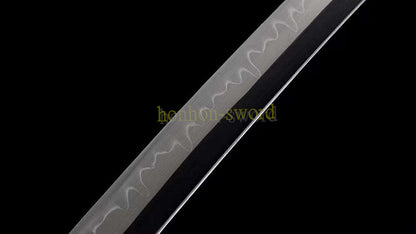 Katana à lame bleue en acier à haute teneur en carbone 1095, épée de samouraï japonais, épée complète noire 