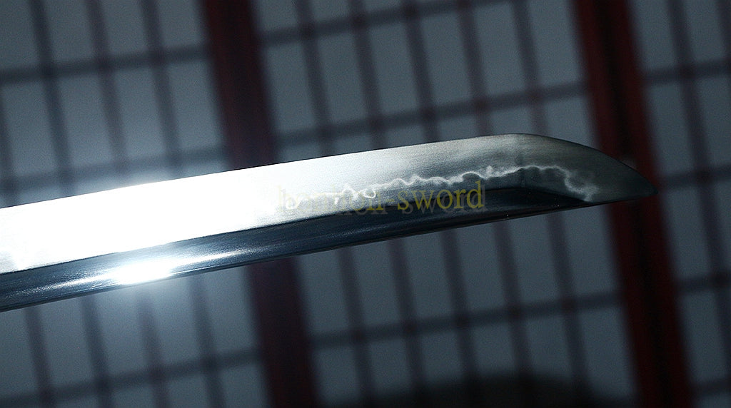 T10 Clay Tempered Katana Hand Polishing Choji Hamon Japanese Samurai Sword Ox Horn Saya