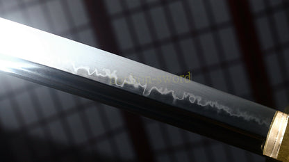 T10 Clay Tempered Katana Hand Polishing Choji Hamon Japanese Samurai Sword Ox Horn Saya