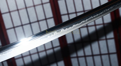 T10 Clay Tempered Katana Hand Polishing Choji Hamon Japanese Samurai Sword Ox Horn Saya