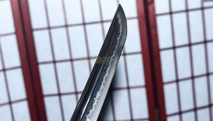 T10 Clay Tempered Katana Hand Polishing Choji Hamon Japanese Samurai Sword Ox Horn Saya