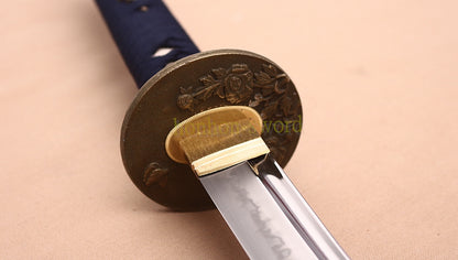 T10 Clay Tempered Katana Hand Polishing Choji Hamon Japanese Samurai Sword Ox Horn Saya