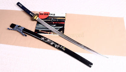 T10 Clay Tempered Katana Hand Polishing Choji Hamon Japanese Samurai Sword Ox Horn Saya