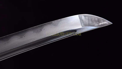 Épée de samouraï japonaise en acier plié noir, katana, lame tranchante faite à la main, noire 