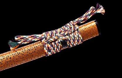 Épée de samouraï japonaise en acier plié noir, katana, lame tranchante faite à la main, noire 