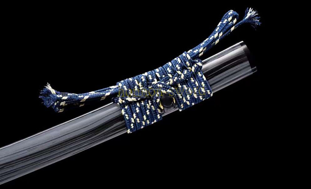 Épée de samouraï japonaise en acier plié noir, katana, lame tranchante faite à la main, noire 