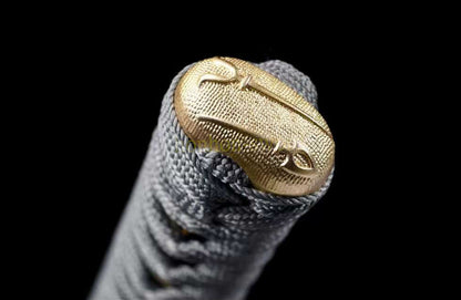 Épée de samouraï japonaise en acier plié noir, katana, lame tranchante faite à la main, noire 