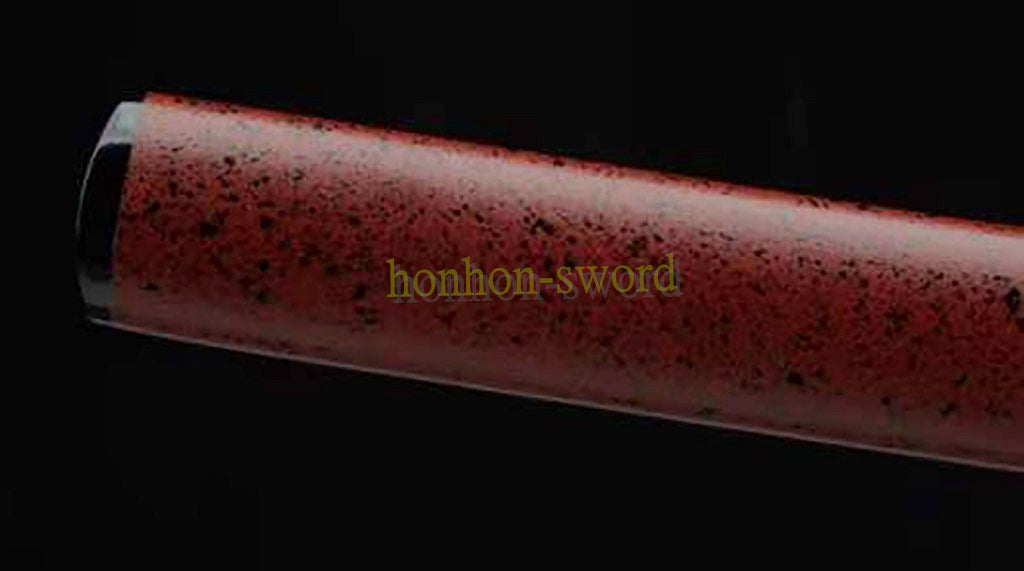 Épée de samouraï japonaise en acier plié noir, katana, lame tranchante faite à la main, noire 