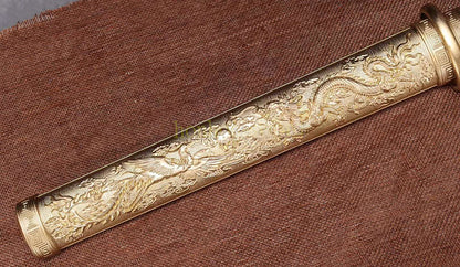 Japanisches Samurai-Schwert Katana aus schwarzem gefaltetem Stahl, Full Tang, handgefertigt, scharfe Klinge, schwarz 