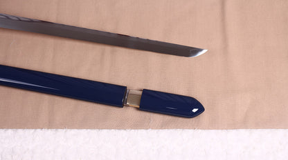 1095 High carbon Steel Chokuto with Dagger Japanese Ninja Sword Ninjato Straight Blade Blue