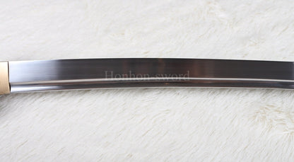Katana à lame bleue en acier à haute teneur en carbone 1095, épée de samouraï japonais, épée complète noire 
