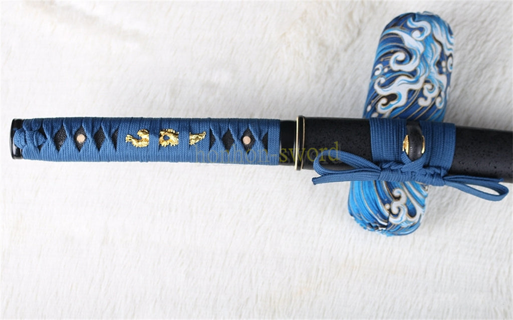 9260 Spring Steel Wakizashi Japanese Samurai Sword Sharp for Battle