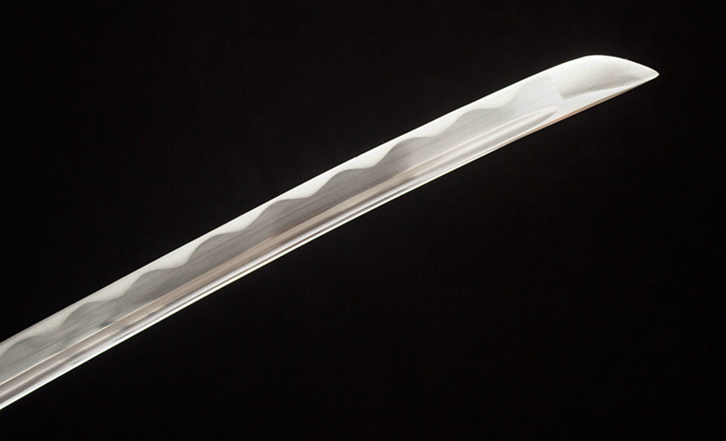 Katana en acier à haute teneur en manganèse, épée de samouraï japonais, prête pour la bataille, Saya blanche dorée 