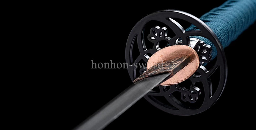 9260 Spring Steel Real Japanese Katana SHINOGI ZUKURI Samurai Sword Sharp Black.