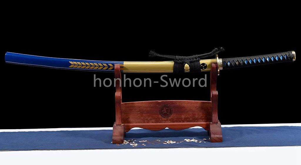 9260 Spring Steel Japanese Katana High Quality Blue Blade Samurai Sword Sharp Full Tang Functional