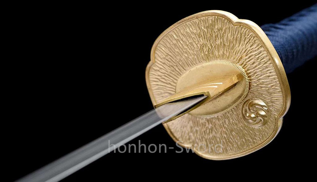 Épée Nagamaki en acier à ressort, véritable épée de samouraï japonaise, forgée à la main pour la bataille, noire, 9260 