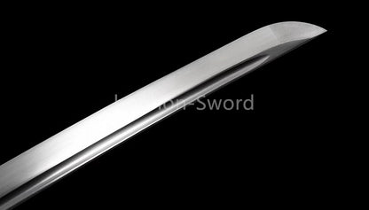 9260 Nagamaki-Schwert aus Federstahl, japanisches echtes Samurai-Schwert, Handschmiedearbeit für den Kampf, schwarz 