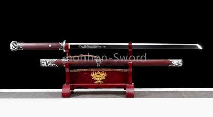 Chinese Tang Dynasty Dao 唐刀 9260 Spring Steel RealSword Mirror Blade for Display