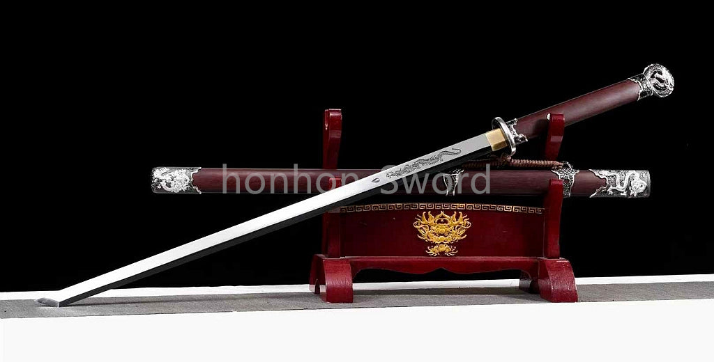 Chinese Tang Dynasty Dao 唐刀 9260 Spring Steel RealSword Mirror Blade for Display