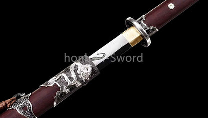 Chinese Tang Dynasty Dao 唐刀 9260 Spring Steel RealSword Mirror Blade for Display