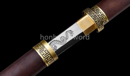 9260 Spring Steel Chinese Tang Dao 唐刀 Short Dao Sword Full Tang KAMASU-Kissaki