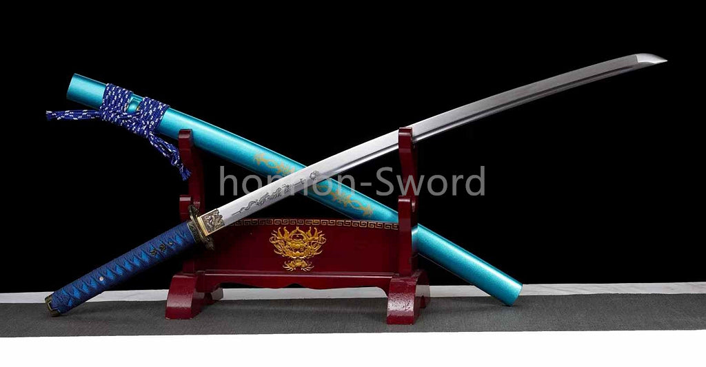 9260 Spring Steel Japanese Katana Mirror Polish Samurai Sword Full Tang Sharp