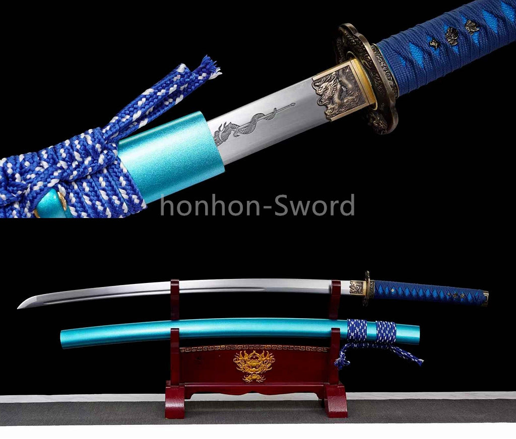 9260 Spring Steel Japanese Katana Mirror Polish Samurai Sword Full Tang Sharp