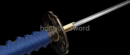 9260 Spring Steel Japanese Katana Mirror Polish Samurai Sword Full Tang Sharp