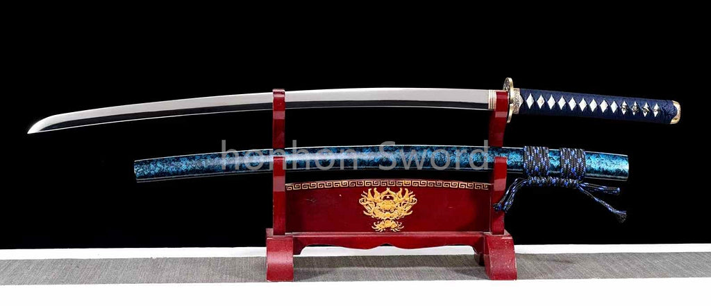 9260 Spring Steel Japanese Katana Mirror Polish Samurai Sword Full Tang Sharp