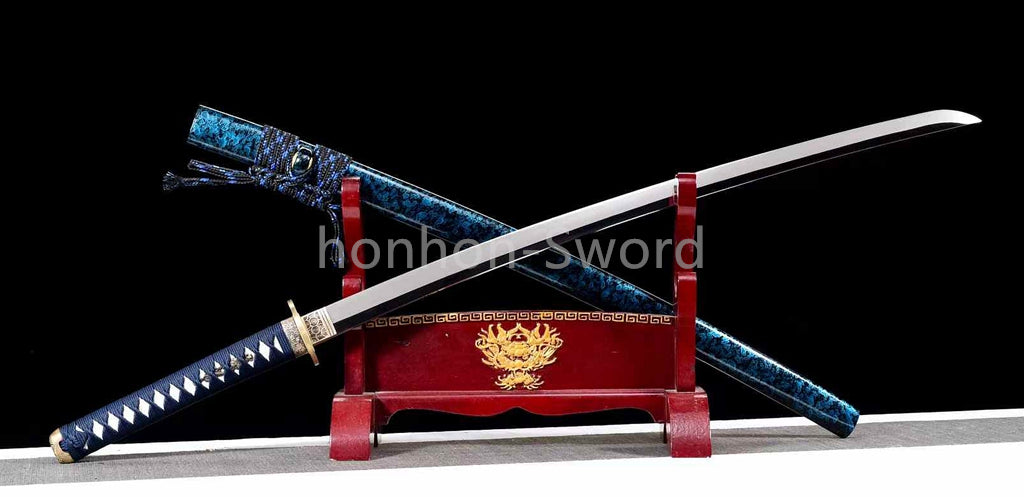 9260 Spring Steel Japanese Katana Mirror Polish Samurai Sword Full Tang Sharp
