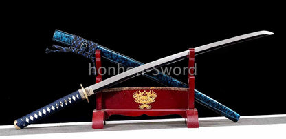 9260 Spring Steel Japanese Katana Mirror Polish Samurai Sword Full Tang Sharp