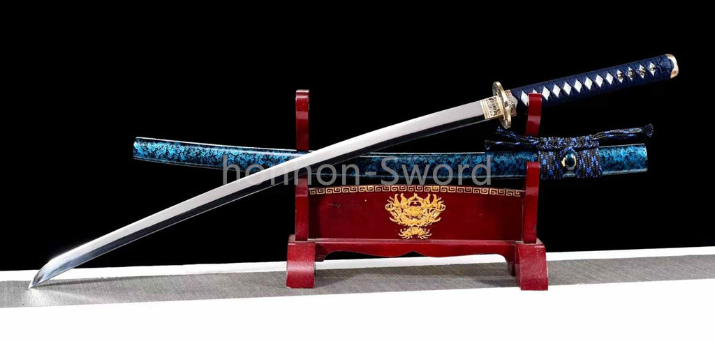 9260 Spring Steel Japanese Katana Mirror Polish Samurai Sword Full Tang Sharp