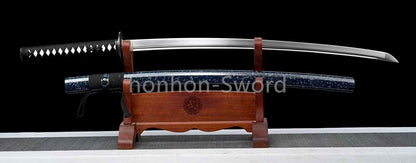 9260 Spring Steel Japanese Katana Samurai Sword Full Tang Budget Sword Blue