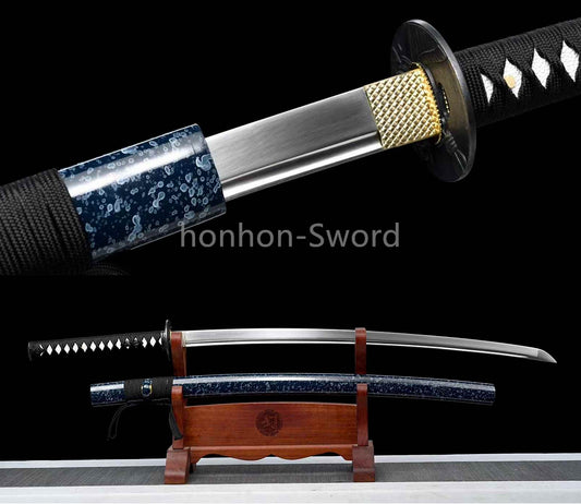 9260 Spring Steel Japanese Katana Samurai Sword Full Tang Budget Sword Blue