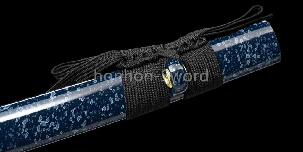 9260 Spring Steel Japanese Katana Samurai Sword Full Tang Budget Sword Blue