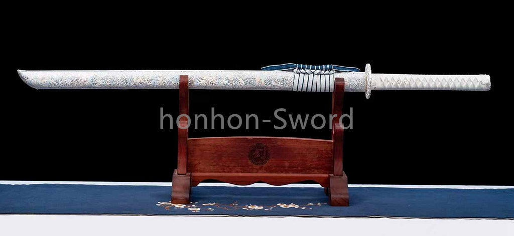 Mirror Polish 9260 Spring Steel Japanese Chokuto Katana Samurai Sword Full Tang