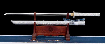 Mirror Polish 9260 Spring Steel Japanese Chokuto Katana Samurai Sword Full Tang