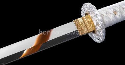 Mirror Polish 9260 Spring Steel Japanese Chokuto Katana Samurai Sword Full Tang