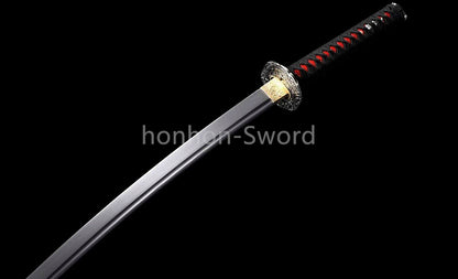 9260 Spring Steel Japanese Katana Samurai Sword Full Tang Budget Sword Black