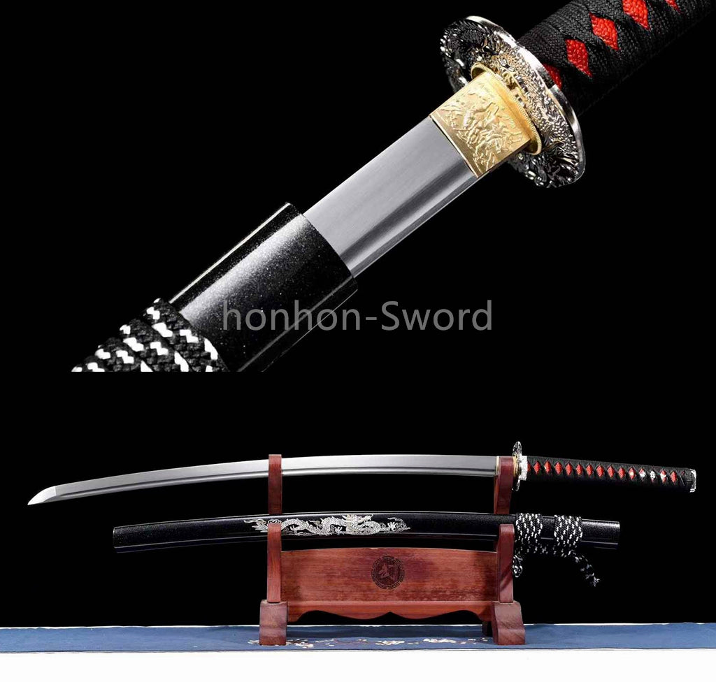 9260 Spring Steel Japanese Katana Samurai Sword Full Tang Budget Sword Black
