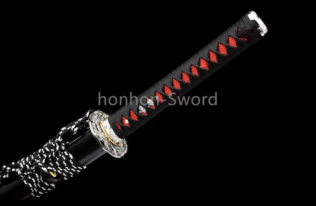 9260 Spring Steel Japanese Katana Samurai Sword Full Tang Budget Sword Black