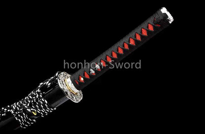 9260 Spring Steel Japanese Katana Samurai Sword Full Tang Budget Sword Black