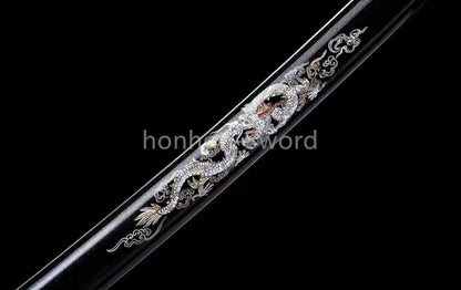 9260 Spring Steel Japanese Katana Samurai Sword Full Tang Budget Sword Black