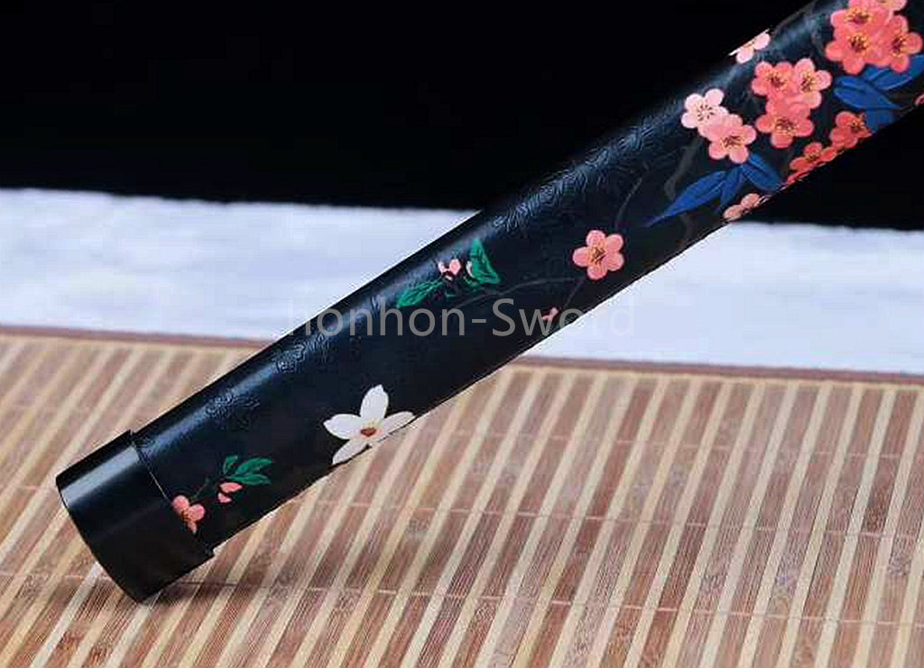 9260 Spring Steel Chinese Tang Dao Sword Full Tang KAMASU-Kissaki for Display