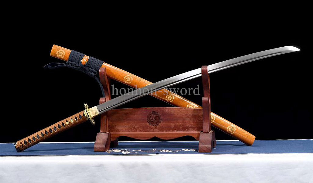 9260 Spring Steel Handmade Japanese Katana SHINOGI ZUKURI Samurai Sword Full Tang Sharp